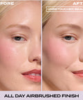 Blur On Lock Setting Powder in Translucent Lavender – before and after