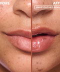 Sweet Treat Lip Oil in Coconut Cream – before and after