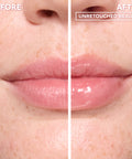 Sweet Treat Lip Oil in Cotton Candy – before and after