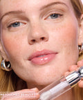 Sweet Treat Lip Oil in Cotton Candy – on model