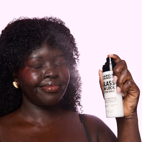 Glass On Lock Setting Spray – on model