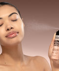 Glow on Lock Setting Spray – on model