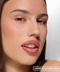 Peel-Off Lip Liner – on model, lips after peeling