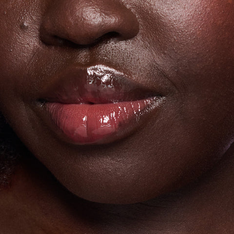 Sweet Treat Lip Oil in Cherry Glaze – on model